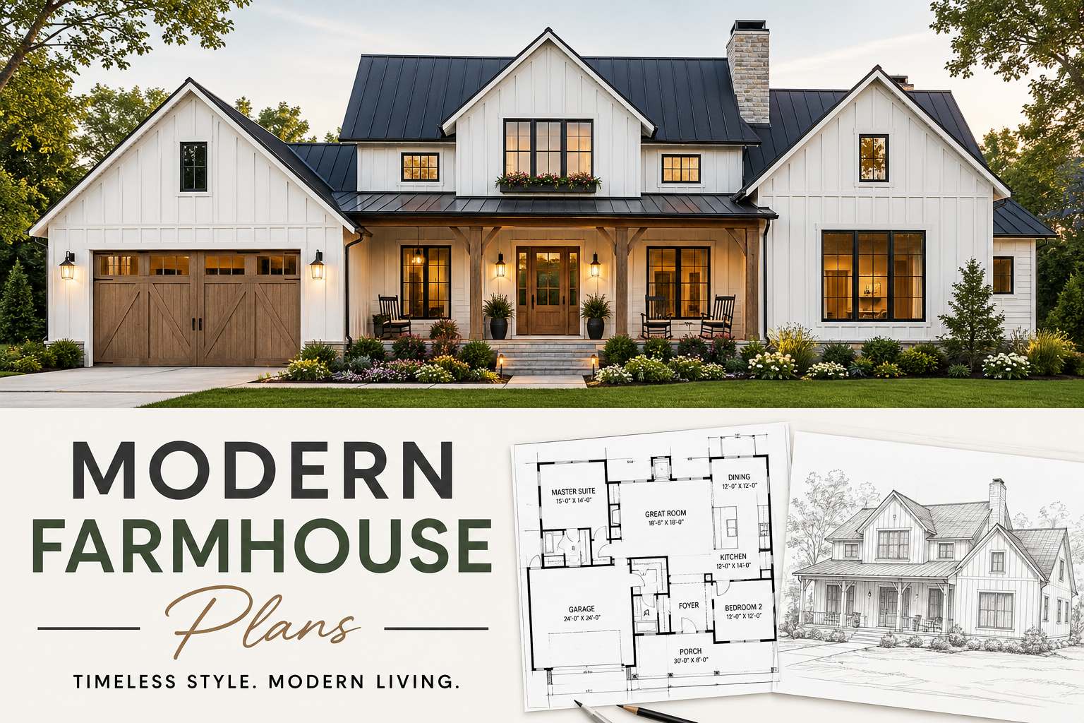 modern farmhouse plans