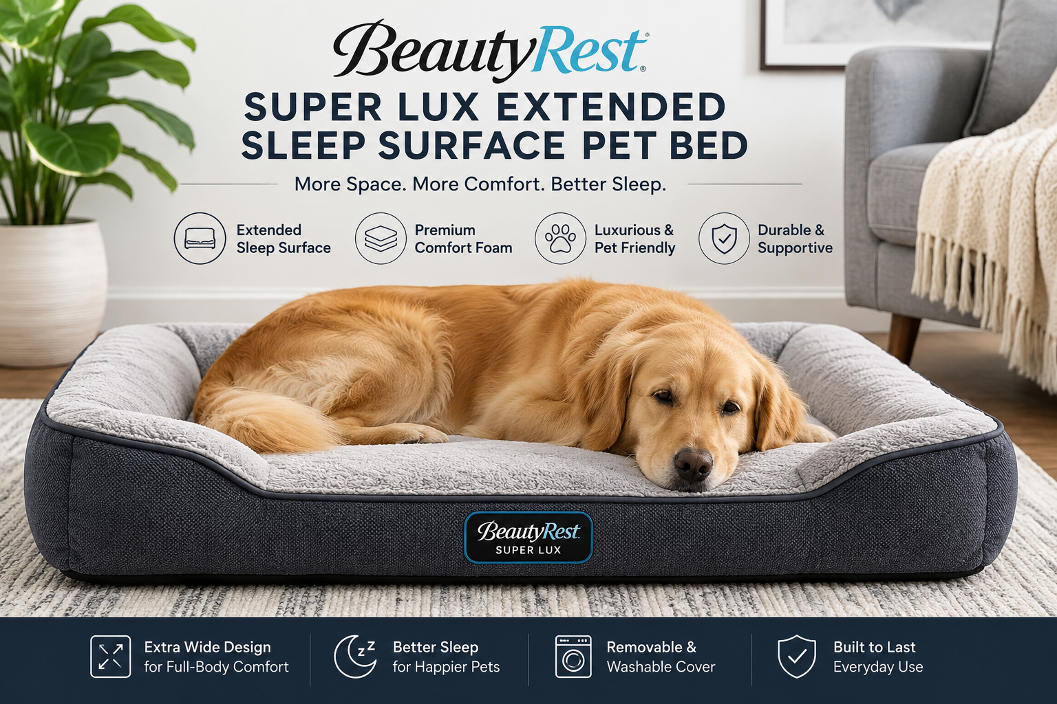 Extended Sleep Surface Pet Bed