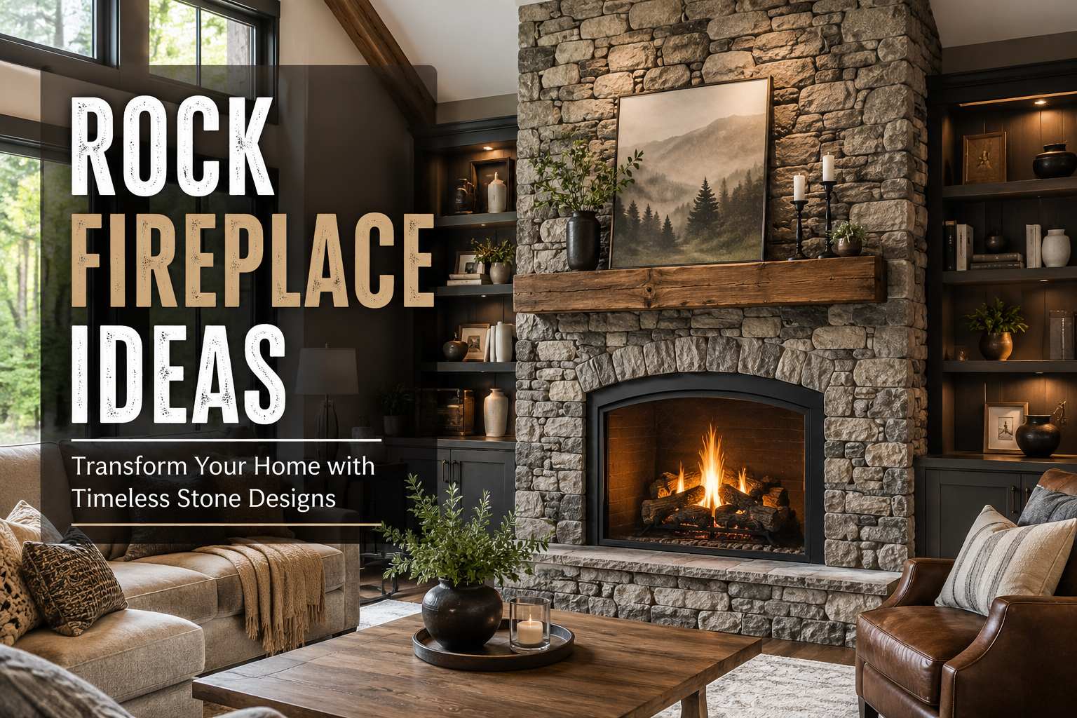 Rock Fireplace Ideas