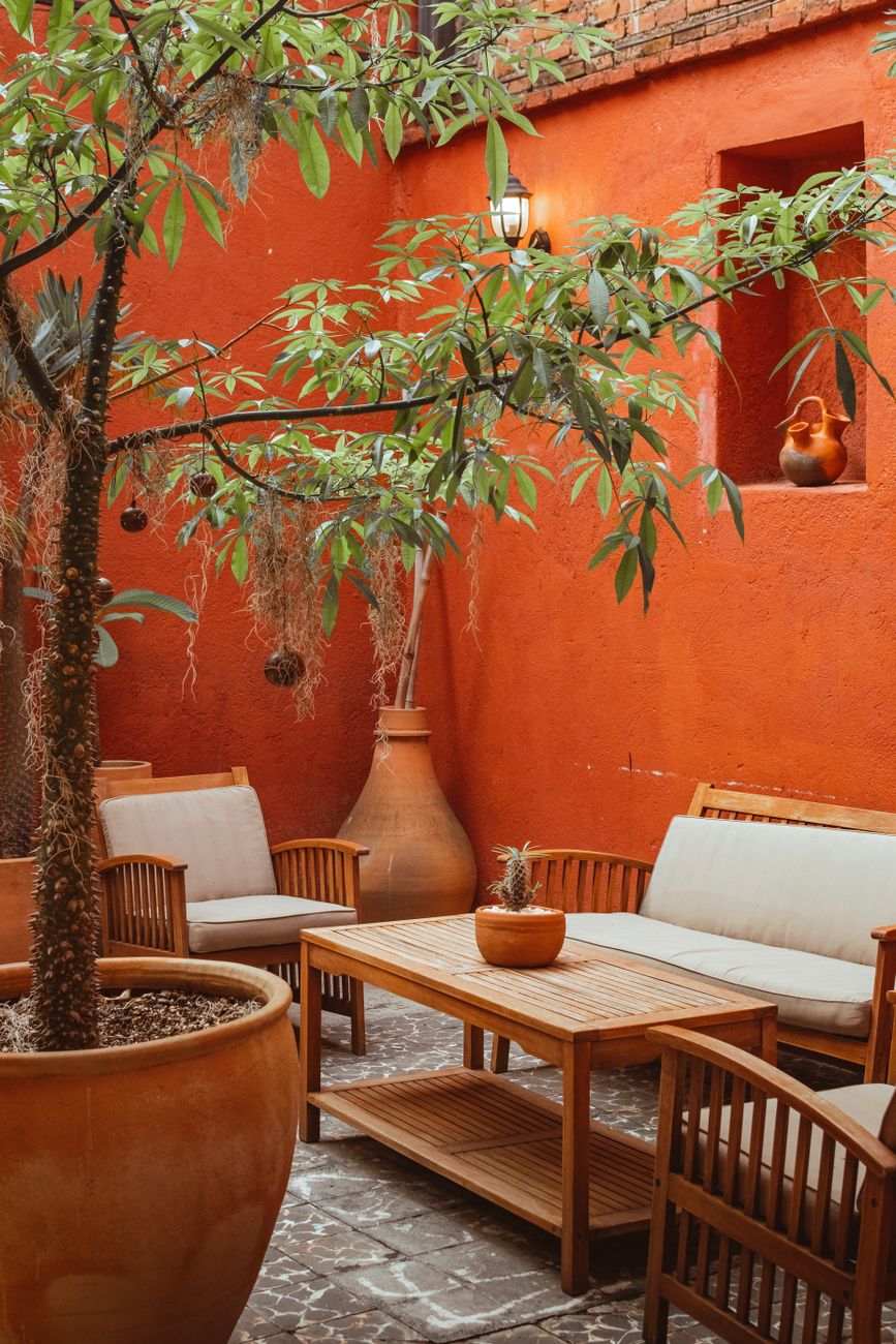 outdoor wooden garden furniture