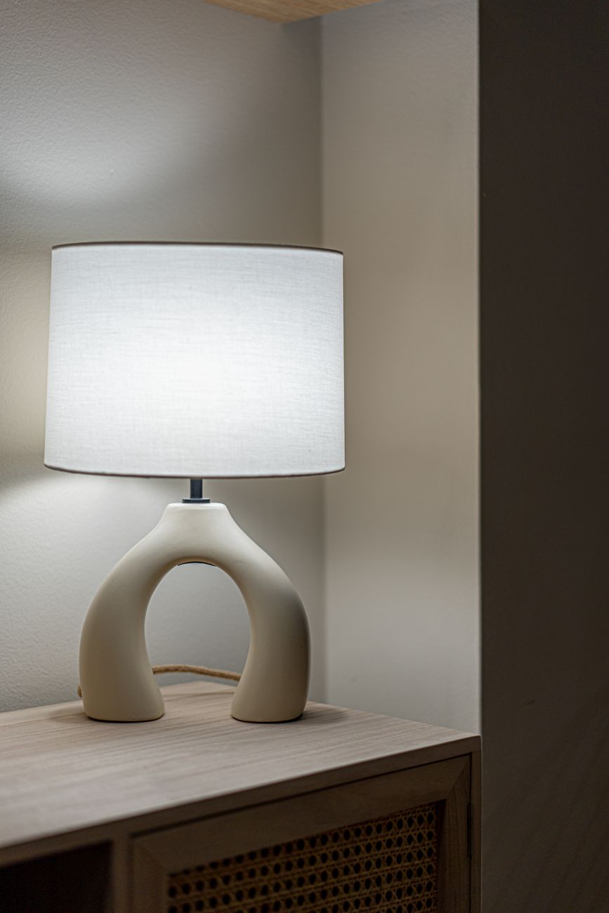 modern lamp in apartment
