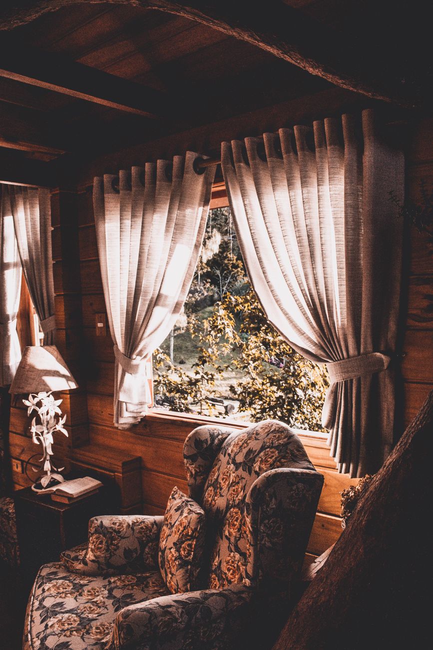 brown and gray 63 Inch Curtains