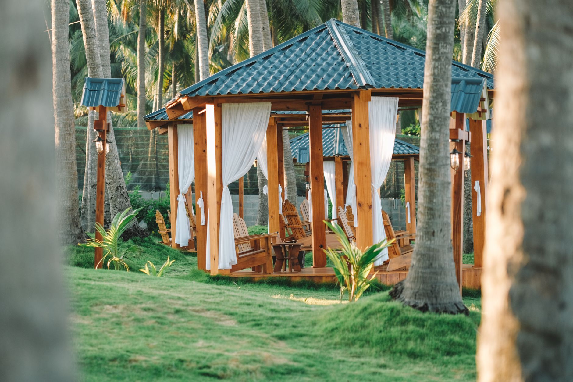 Gazebo with Curtains