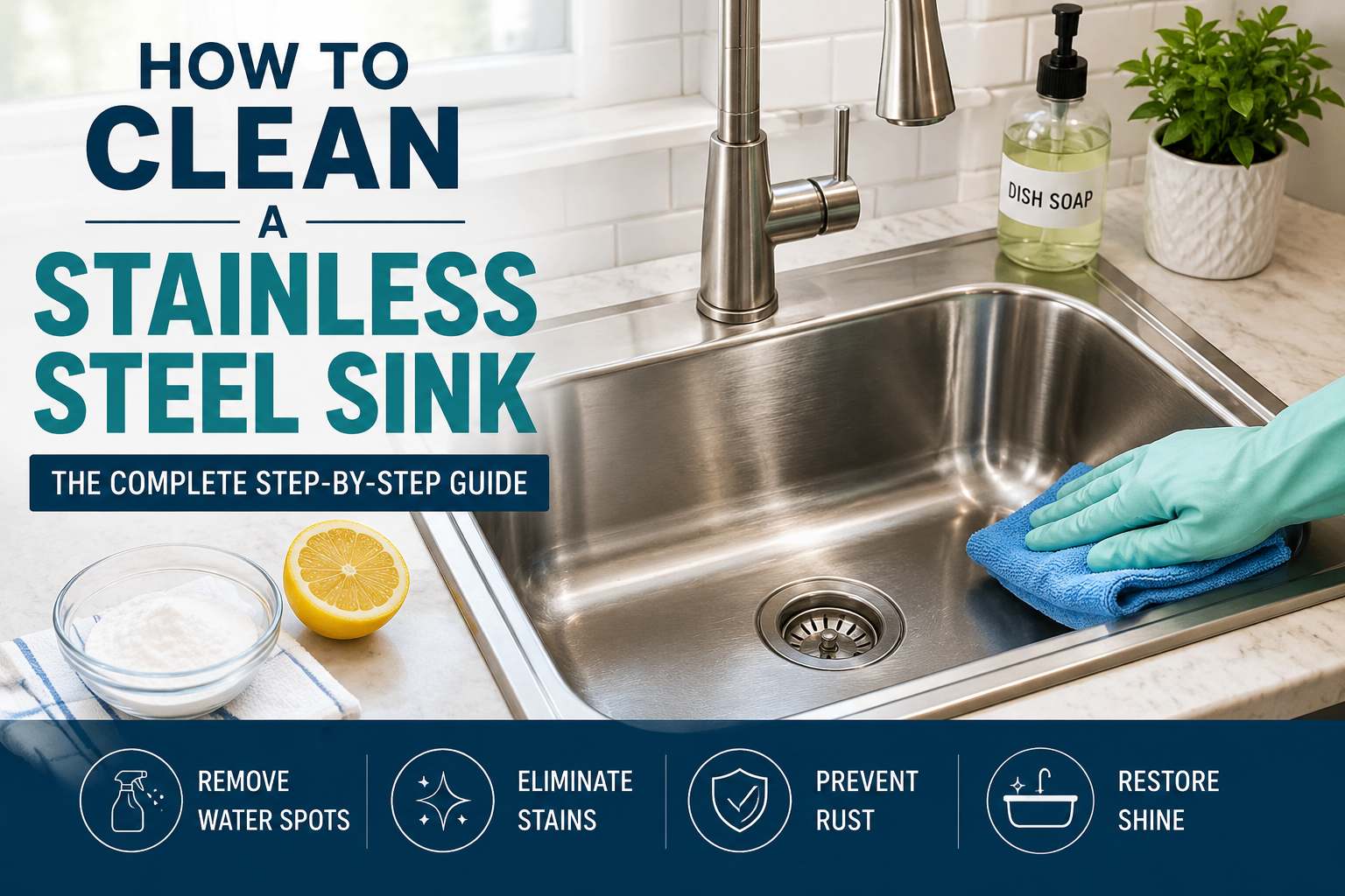 How to clean a stainless steel sink