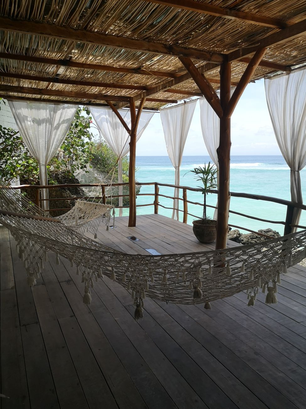 Covered Deck With Outdoor Curtains