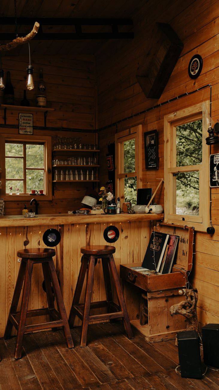 Rustic Wood Bar
