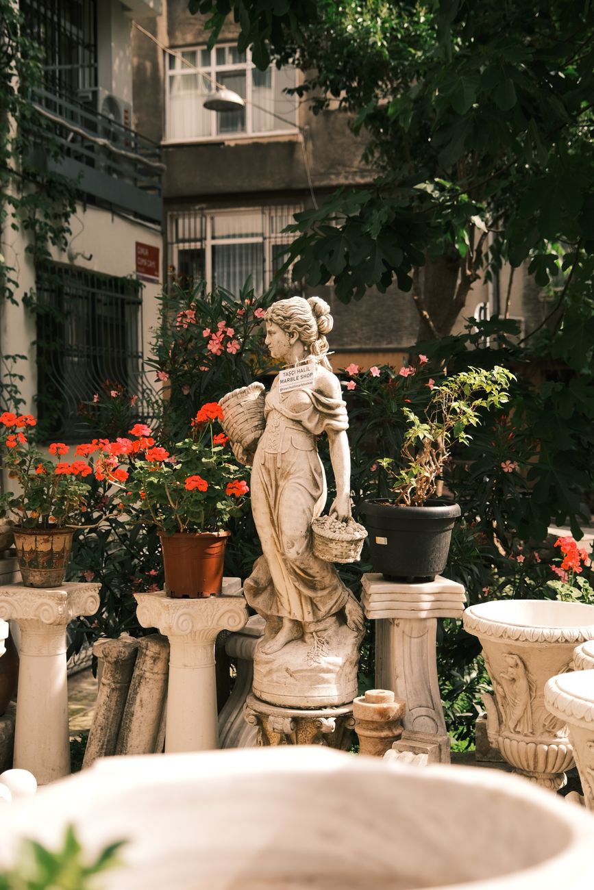 Use Garden Statues and Sculptures