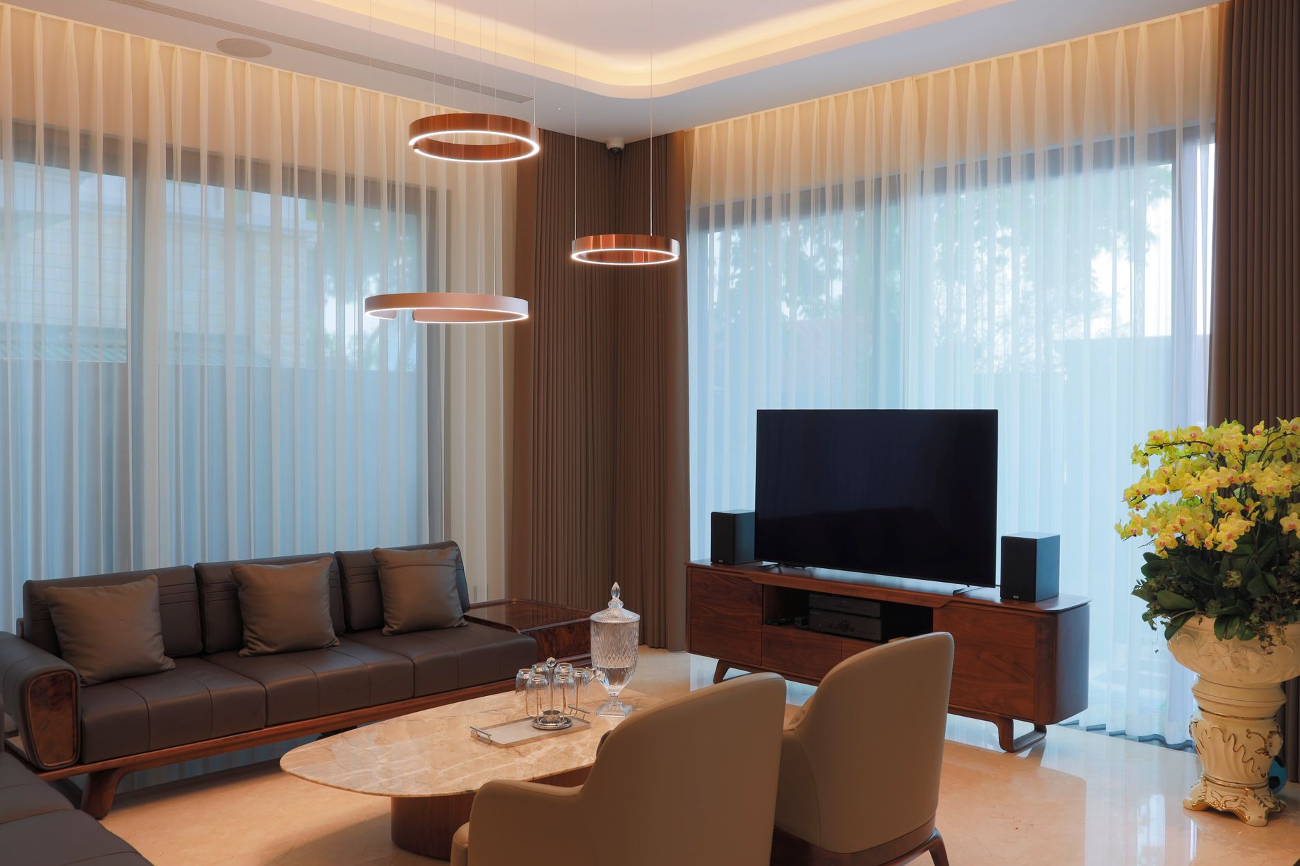 modern living room with elegant interior design