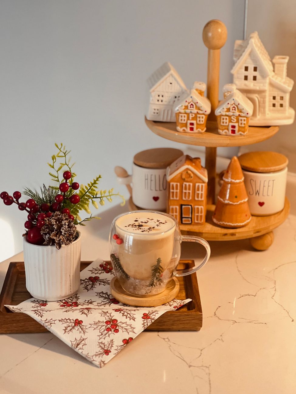 Style a Christmas Coffee Table Tray